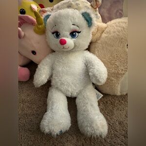 Build A Bear Disney Bear Plush Frozen Elsa White Sparkle Stuffed Animal Toy 16"